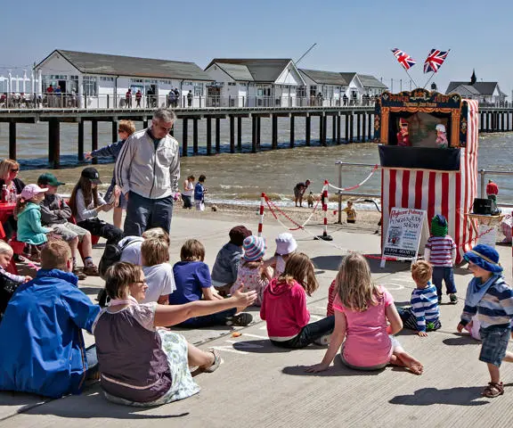 Punch and Judy show at Felixstowe, Suffolk
