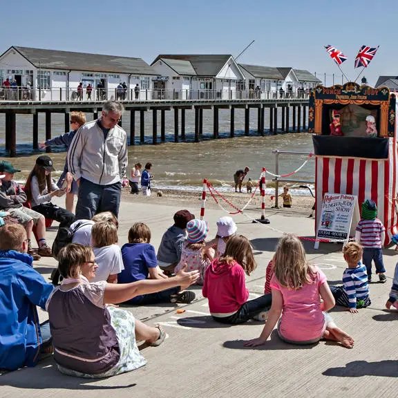 Punch and Judy show at Felixstowe, Suffolk