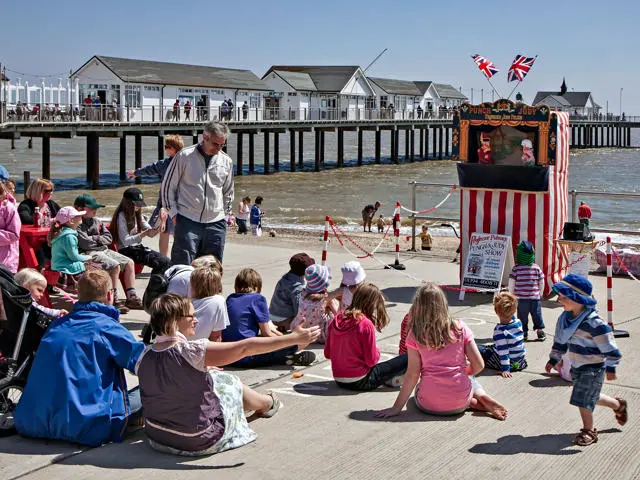 Punch and Judy show at Felixstowe, Suffolk