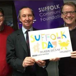 George Vestey, with Tim Holder & Stephen Singleton of Suffolk Community Foundation